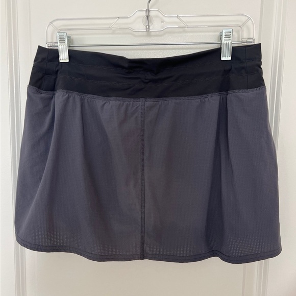 Vuori Seabreeze Skirt Grey Blue Skort Tennis Activewear Drawstring Size Large - Picture 3 of 6